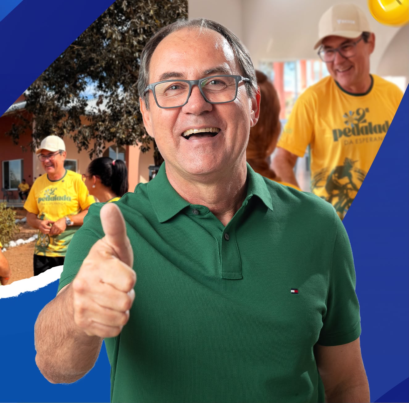 Fernando Schroeter, candidato a deputado estadual, com apoiadores em Campo Verde